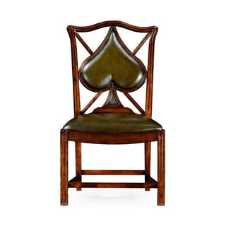 Jonathan Charles Chair Diamond Playing Card - English Green Leather