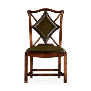 Jonathan Charles Chair Diamond Playing Card - English Green Leather