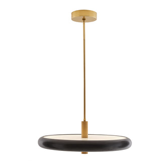 Plato Pendant - Saucer-Shaped English Bronze Iron with Frosted Acrylic Diffuser