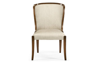 Low Curved Back Dining Side Chair 494996-SC-WAL-F200