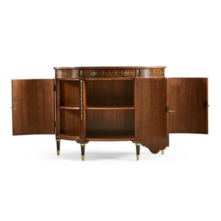 Jonathan Charles Demilune Cabinet Neoclassical in Mahogany