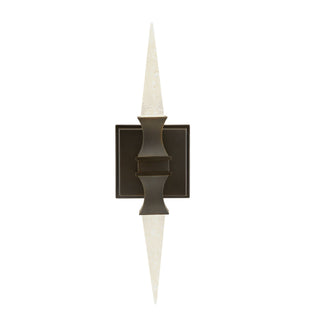 Piper Sconce - English Bronze Finish with Clear Seedy Crystal - Illuminate Your Space with Vintage Elegance