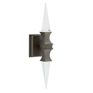 Piper Sconce - English Bronze Finish with Clear Seedy Crystal - Illuminate Your Space with Vintage Elegance