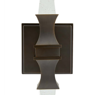 Piper Sconce - English Bronze Finish with Clear Seedy Crystal - Illuminate Your Space with Vintage Elegance