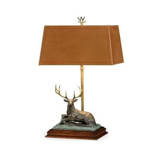 Jonathan Charles Table Lamp Deer in Dark Bronze - Right