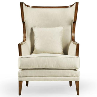 Jonathan Charles Walnut Greek Revival Armchair in Castaway