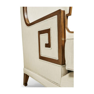 Jonathan Charles Walnut Greek Revival Armchair in Castaway