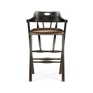 Jonathan Charles SMOKERS BARSTOOL,D.ANTQ CHESTNUT LEATHER ( 495887-BS-PDA )