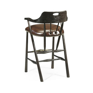 Jonathan Charles SMOKERS BARSTOOL,D.ANTQ CHESTNUT LEATHER ( 495887-BS-PDA )