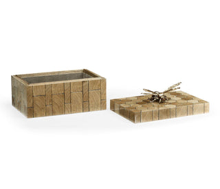 Jonathan Charles Decorative Bee Box in Oyster Honeycomb