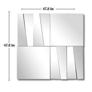 Frameless Puzzle Mirror - Clear, Modern Design with Heavy Plain Frame