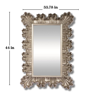 Cleopatra's Ruffles Elegance - Luxurious Wall Mirror with Intricate Ruffled Design for Opulent Home Decor