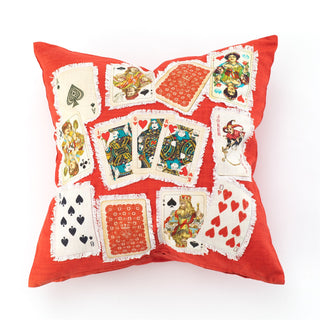 CASINO PLAYING CARDS PILLOW