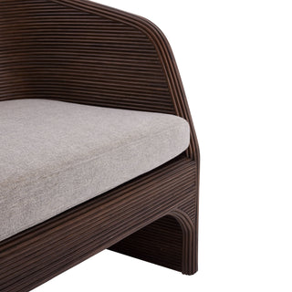 Itiga Settee - Contemporary Rattan Seating with Mist Textured Cushion