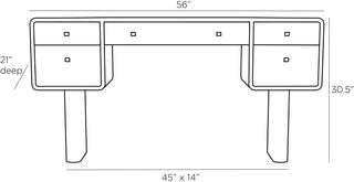 Saylor Desk - Oyster - Clean and Contemporary Workspace Essential