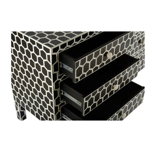 Raymond Chest with Black and White Honeycomb Bone Inlay