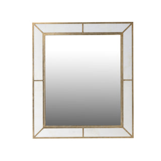 Madison Marbleized Mirror - Elegant Faux White Marble with Nickel Frame, Stylish Wall Decor