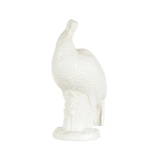 Elegant White Ceramic Turkey Decorative Accent