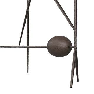 Stewart Console - Playful Sculptural Design with White Marble Top and Forged Iron Legs