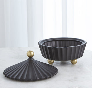 CIRQUE VESSEL W/LID-BLACK