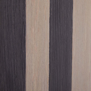 Roxy Floor Mirror - Ebony and Smoke Oak Veneer - Beveled Mirror - Optical Striping Effect