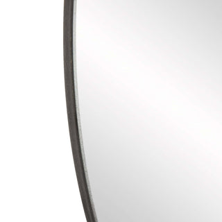 Quinlan Mirror Round Hand-Forged Iron Brackets - Natural Iron Finish