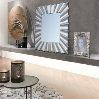 Pleated Elegance Wall Mirror - Unique Design with Textured Pleats for Chic and Distinctive Home Decor