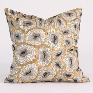 AGATE PILLOW-BLACK & GOLD