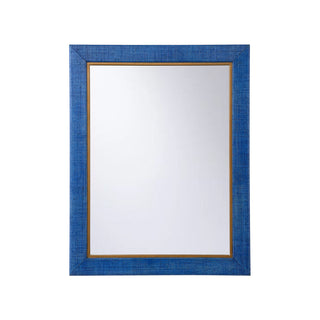 Warwick Mirror – 46-Inch Cobalt Blue Wall Mirror with Hand- Classic Rectangular Design