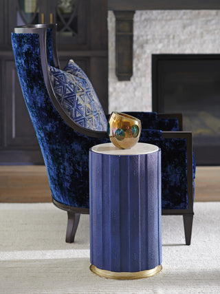 CARLYLE     BY LEXINGTON CHELSEA COBALT ACCENT TABLE