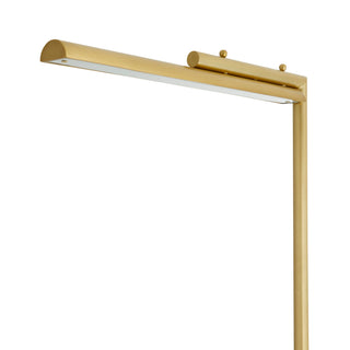 Lawden Floor Lamp - Modern Design with Antique Brass Frame and Oversized White Marble Base