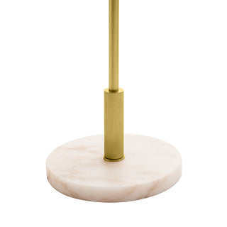 Newark Floor Lamp - Transitional Style with Cantilever Steel Construction and White Marble Base