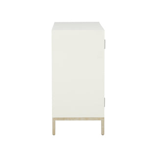 Ficino Bookshelf - White with Moon Phase Glass Detailing