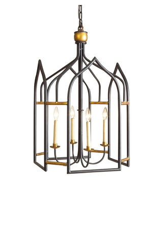 Seville Lantern - Gothic Black and Gold Finish