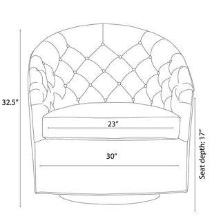 Capri Chair Juniper Leather Champagne Swivel 8084