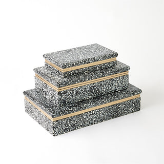 Terrazzo Boxes-Black/White