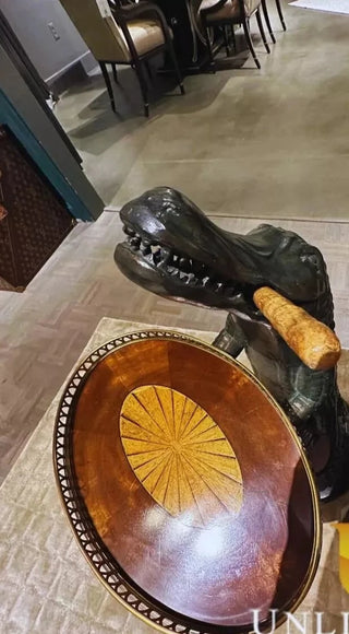 MAITLAND SMITH CAST RESIN ALLIGATOR OCCASIONAL TABLE