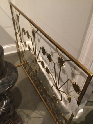 SOFT FINISHED BRASS FIREPLACE SCREEN