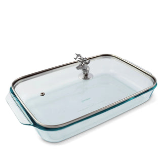 Deer Head Lid with Pyrex 3 quart Baking Dish