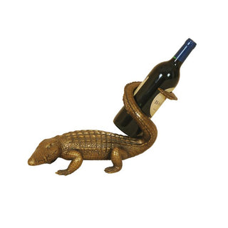 Maitland Smith 8143-12 - TWISTED CROCODILE WINE HOLDER