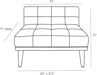 Phaedra Chaise - Platinum Bouclé with Grey Ash Legs