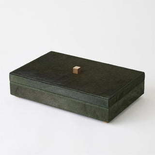 POSH BOXES-HAIR-ON-HIDE GREEN