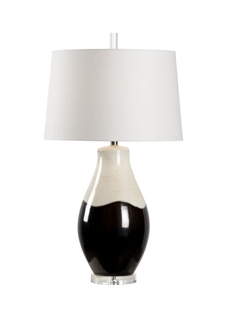 Palazzo Lamp – Handmade Italian Urn with Cream and Metallic Bronze Glaze and Acrylic Mounting