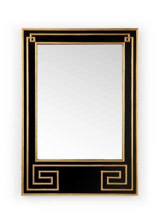 Greek Hall Mirror – Majestic Design with Gold Leaf Frame and Beveled Edges