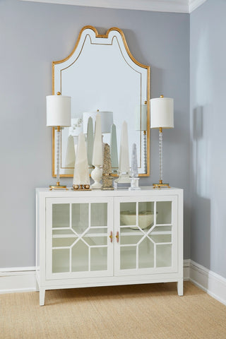 Silhouette Chest - White with Rose Quartz Door Pulls