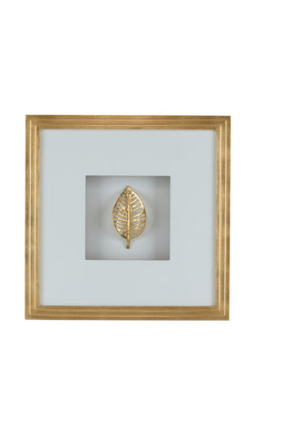 Leaf Shadow Box – Antique Gold Leaf Frame, 26" Wall Décor