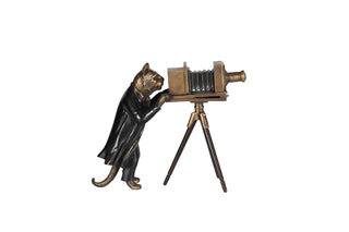 Maitland Smith 89-1816 - Feline Fotography Sculpture