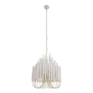 Tilda Small Chandelier Whitewash Stained Wood 30-Inch Rustic Elegance