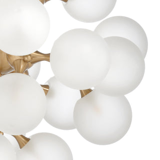 Manhattan Chandelier - Contemporary Gold and Opaque Globe Cluster Design