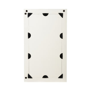 Cambridge Mirror - Tall Blue and White Bone Inlay Mirror with Intricate Hand-Cut Frame